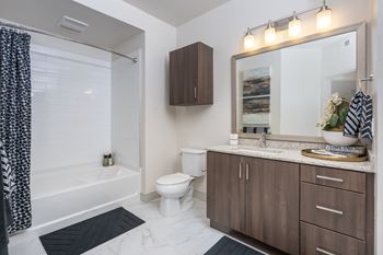 Garden style tub with shower